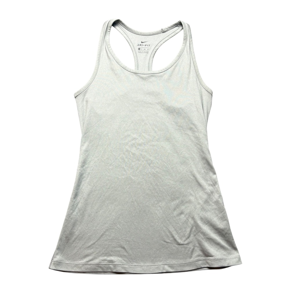 Nike Tank Top Womens XS Gray Polyester Dri-FIT Racerback Mesh Activewear